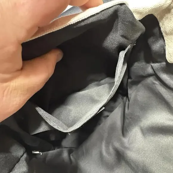 Deux Lux Anthropologie Canvas Vegan Leather Trim Backpack Strap Bag Lightweight - Picture 8 of 12